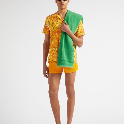 Vilebrequin - Kurze Und Figurbetonte Einfarbige Stretch-bademode Für Herren - Bademode - Man - Orange - Größe XXXL