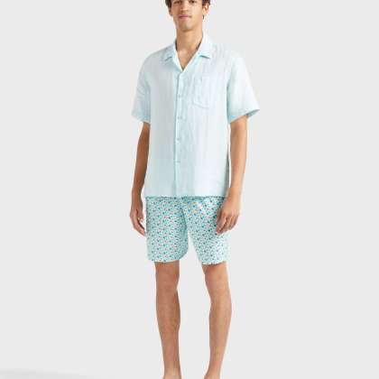 Vilebrequin - Solid Bowling-hemd Für Herren - Hemd - Charli - Blau - Größe XL – Bild 3