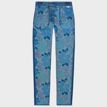 Vilebrequin - Tropical Turtles Denimhose Im 5-taschen-design Für Herren - Jeanshose - Gbetta18 - Blau - Größe 33