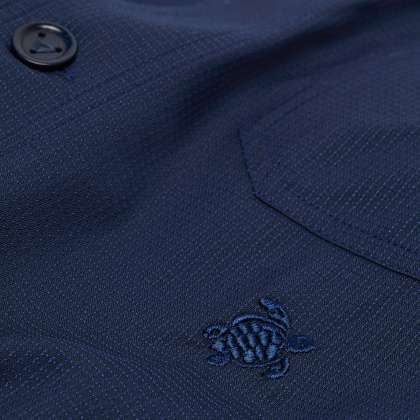 Vilebrequin - Micro Carreaux Herren-overshirt Aus Wolle - Jacke - Corentin - Blau - Größe XL – Bild 5