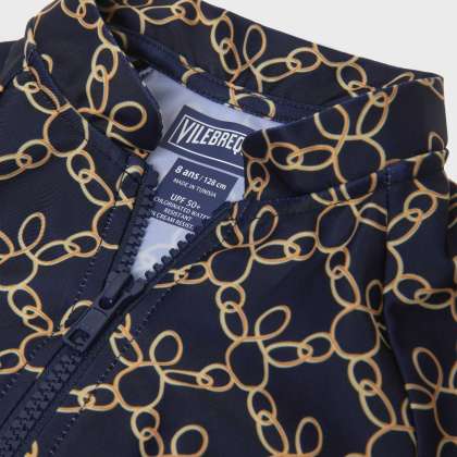 Vilebrequin - Langärmeliger Turtles Chain Rashguard Mit Reißverschluss Für Jungen - Rashguard - Ginko-zy - Blau - Größe 14 – Bild 3