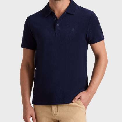Vilebrequin - Solid Polohemd Aus Jacquard Für Herren - Polohemd - Phoenix - Blau - Größe XL