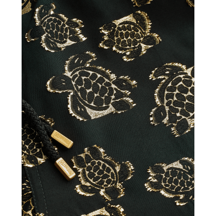 Vilebrequin Ronde Des Tortues Jacquard Badeshorts Für Herren - Moopea - Schwarz - Größe XXL