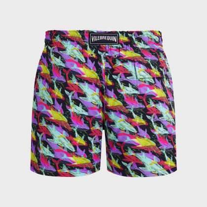 Vilebrequin - Kurze Whales Offset Stretch-badeshorts Für Herren - Bademode - Monrise - Blau - Größe S – Bild 2