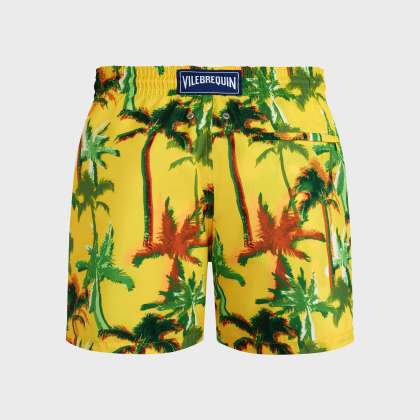 Vilebrequin - Ultraleichte Und Verstaubare Palms Offset Badeshorts Für Herren - Bademode - Mahina - Gelb - Größe 6XL – Bild 2