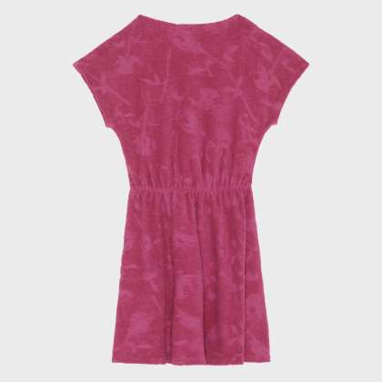 Vilebrequin - Kleid Aus Frottee Mit Jacquard-rosen Für Mädchen - Kleid - Golden - Rot - Größe 10 – Bild 2