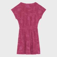 Vilebrequin - Kleid Aus Frottee Mit Jacquard-rosen Für Mädchen - Kleid - Golden - Rot - Größe 8