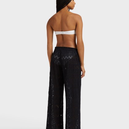 Vilebrequin - Mesh-hose Mit Weitem Bein Für Damen - Hose - Line - Schwarz - Größe S – Bild 4