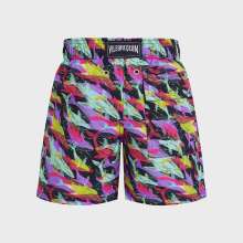 Vilebrequin - Whales Offset Stretch-badeshorts Für Jungen - Bademode - Jirise - Blau - Größe 10