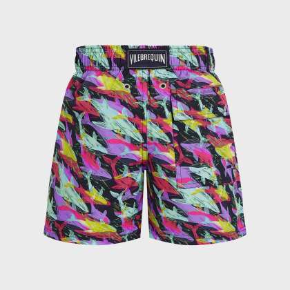 Vilebrequin - Whales Offset Stretch-badeshorts Für Jungen - Bademode - Jirise - Blau - Größe 12 – Bild 2
