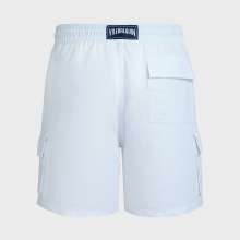 Vilebrequin - Einfarbige Leinen-bermudashorts Mit Cargotaschen Für Herren - Bermuda - Baie - Weiss - Größe 6XL