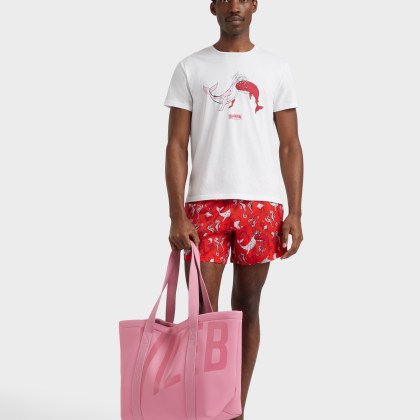 Vilebrequin - Whales Love T-shirt Aus Bio-baumwolle Für Herren - T-shirt - Thom - Weiss - Größe XXL – Bild 5