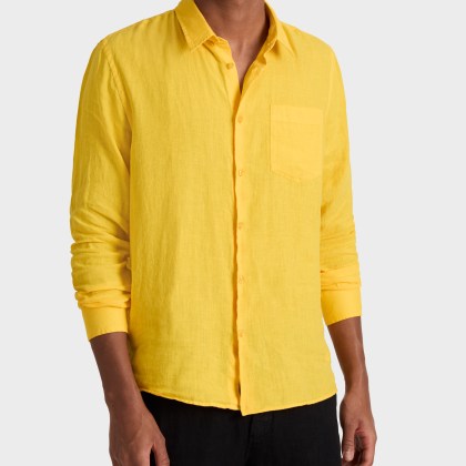 Vilebrequin - Solid Hemd Aus Leinen Für Herren - Hemd - Caroubis - Gelb - Größe S – Bild 3