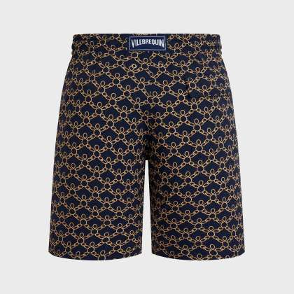 Vilebrequin - Lange Turtles Chain Stretch-badeshorts Für Herren - Bademode - Okorise - Blau - Größe S – Bild 2