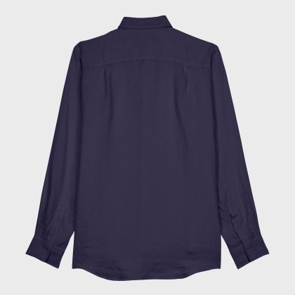 Vilebrequin - Einfarbiges Hemd Aus Leinen Für Herren - Hemd - Caroubis - Blau - Größe XXXL – Bild 2