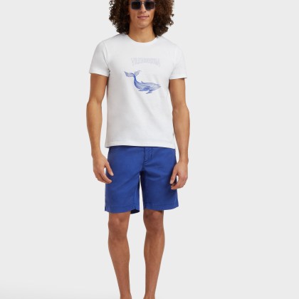 Vilebrequin - Placed Whale T-shirt Aus Bio-baumwolle Für Herren - T-shirt - Thom - Weiss - Größe XXL – Bild 5