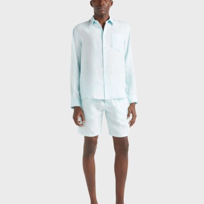 Vilebrequin - Natural Dye Leinenhemd Für Herren - Hemd - Caroubis - Blau - Größe XXXL – Bild 3