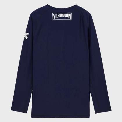 Vilebrequin - Langärmeliger Solid Rashguard Mit Reißverschluss Für Herren - Rashguard - Rock-z - Blau - Größe XL – Bild 2