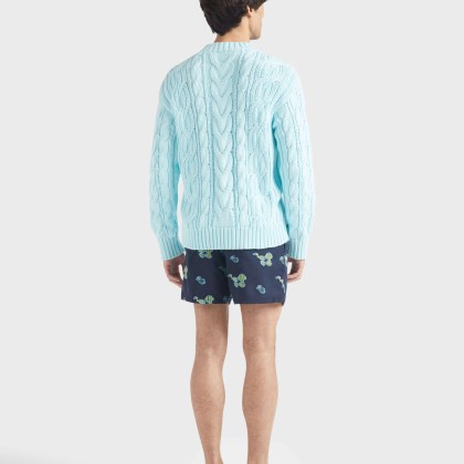 Vilebrequin - Herren Zopfmuster-baumwollpullover - Pullover - Philippe - Blau - Größe M – Bild 4