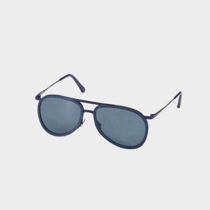 Vilebrequin - Solid Unisex-sonnenbrille Mit Holz – Vbq X Shelter - Sonnenbrille - Vol2nuit - Blau - Größe OSFA