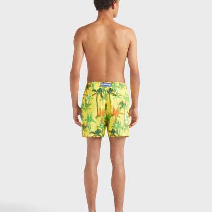 Vilebrequin - Ultraleichte Und Verstaubare Palms Offset Badeshorts Für Herren - Bademode - Mahina - Gelb - Größe XL – Bild 4