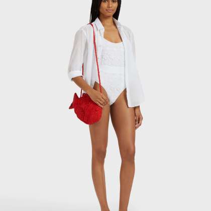 Vilebrequin - Badeanzug Mit Blumenstickerei Für Damen - Bademode - Fashion - Weiss - Größe XL – Bild 5