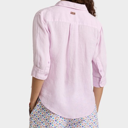 Vilebrequin - Damen-leinenbluse In Unifarben - Hemd - Laurane - Violett - Größe XS – Bild 4