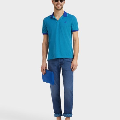 Vilebrequin - Turtles Net Denimhose Im 5-taschen-design Für Herren - Jeanshose - Gbetta18 - Blau - Größe 40 – Bild 5