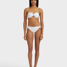 Vilebrequin - Shiny Stretch Solid Bandeau-bikinioberteil Für Damen - Bademode - Lune - Weiss - Größe S