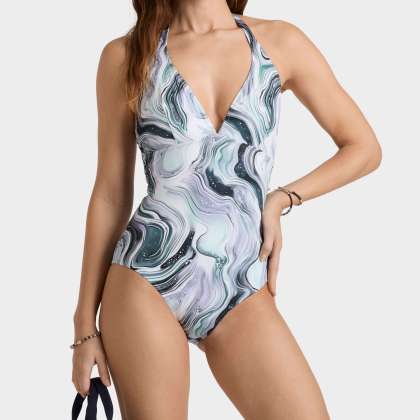 Vilebrequin - Marble Neckholder-badeanzug Für Damen - Bademode - Famous - Weiss - Größe L – Bild 3