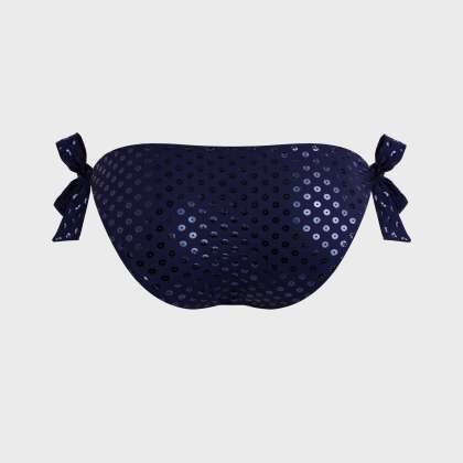 Vilebrequin - Relief Sparkling Bikinihose Zum Seitlichen Binden Für Damen - Bademode - Flamme - Blau - Größe M