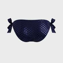 Vilebrequin - Relief Sparkling Bikinihose Zum Seitlichen Binden Für Damen - Bademode - Flamme - Blau - Größe M