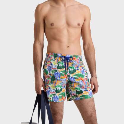 Vilebrequin - Seaside Life Badeshorts Für Herren - Bademode - Moorea - Weiss - Größe XXXL – Bild 3