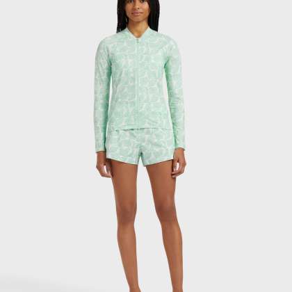 Vilebrequin - Langärmeliger Seashells Rashguard Mit Reißverschluss Für Damen - Rashguard - Flynn-zx - Weiss - Größe L – Bild 3