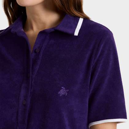 Vilebrequin - Solid Frottee-polohemd Für Damen - Polohemd - Lizea - Violett - Größe XL – Bild 5