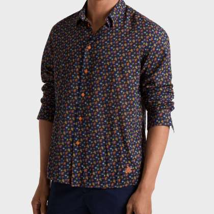 Vilebrequin - Micro Ronde Des Tortues Hemd Aus Baumwollvoile Für Herren - Hemd - Caracal - Orange - Größe S – Bild 3