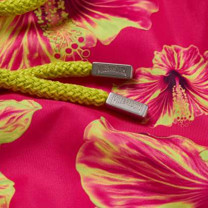 Vilebrequin - Ultraleichte Und Verstaubare Macro Hibiscus Badeshorts Für Herren - Bademode - Mahina - Rosa - Größe S – Bild 5