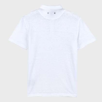 Vilebrequin - Einfarbiges Polohemd Aus Leinenjersey Für Herren - Polohemd - Pyramid - Weiss - Größe XXXL – Bild 2