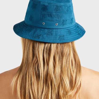 Vilebrequin - Embroidered Bucket Hat Turtles All Over - Hut - Boom - Blau - Größe M/L – Bild 5