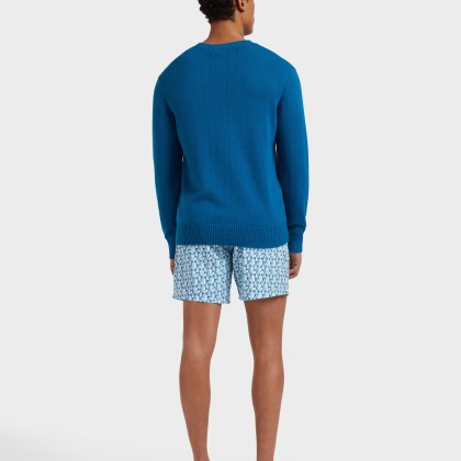 Vilebrequin - Turtle Rundhalspullover Aus Baumwolle Und Kaschmir Für Herren - Pullover - Rayol - Blau - Größe XL – Bild 4