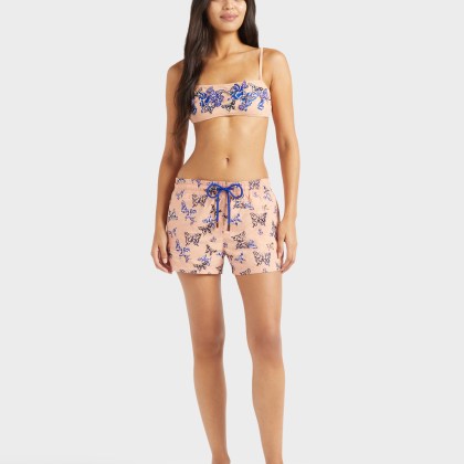 Vilebrequin - Bestickte Disco Butterfly Badeshorts Für Damen - Shorty - Fabya - Rosa - Größe M – Bild 3