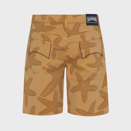 Vilebrequin - Gabardine-bermudashorts Mit Starfish Darkening-print Für Herren - Bermuda - Garonne - Marone - Größe 32