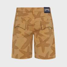 Vilebrequin - Gabardine-bermudashorts Mit Starfish Darkening-print Für Herren - Bermuda - Garonne - Marone - Größe 36