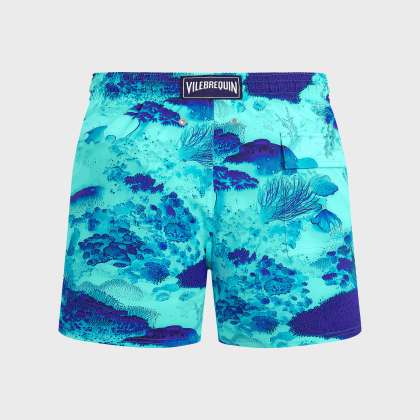 Vilebrequin - Kurze Coral Reef Stretch-badeshorts Für Herren - Bademode - Monrise - Blau - Größe L – Bild 2