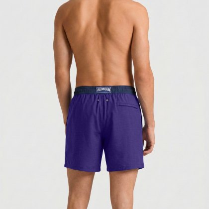 Vilebrequin - Super 120%27s Woll-badeshorts Für Herren - Bademode - Magnus - Blau - Größe L