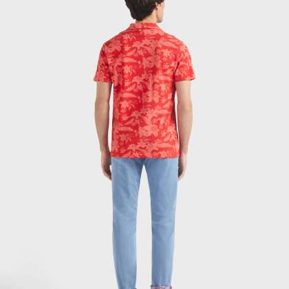 Vilebrequin - Baumwoll-polohemd Mit Lightening Flower-print Für Herren - Polohemd - Moussure - Rot - Größe XXL
