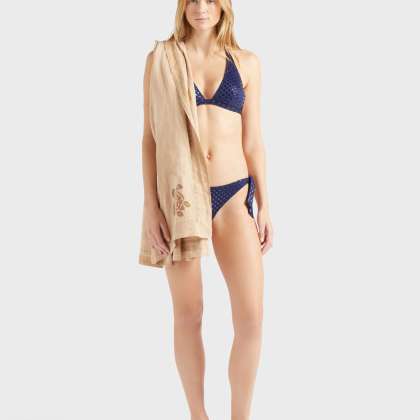 Vilebrequin - Relief Sparkling Neckholder-bikinioberteil Für Damen - Bademode - Fleche - Blau - Größe XL – Bild 4