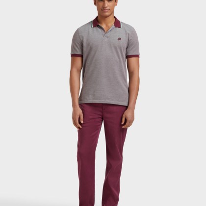 Vilebrequin - Solid Polohemd Aus Baumwolle Mit Changierendem Effekt Für Herren - Polohemd - Palatin - Rot - Größe XXXL – Bild 3