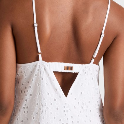 Vilebrequin - Maxi-kleid Aus Broderie Anglaise Mit V-ausschnitt - Tunika - Lizze - Weiss - Größe L – Bild 5