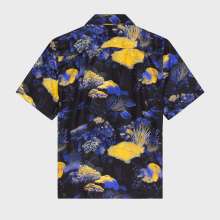 Vilebrequin - Coral Reef Bowling-hemd Aus Seide Für Herren - Hemd - Courbis - Schwarz - Größe XL